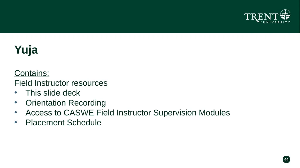 Field Education Orientation Field Instructors - slide 44 of 73