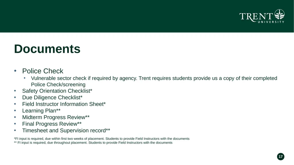 Field Education Orientation Field Instructors - slide 17 of 73