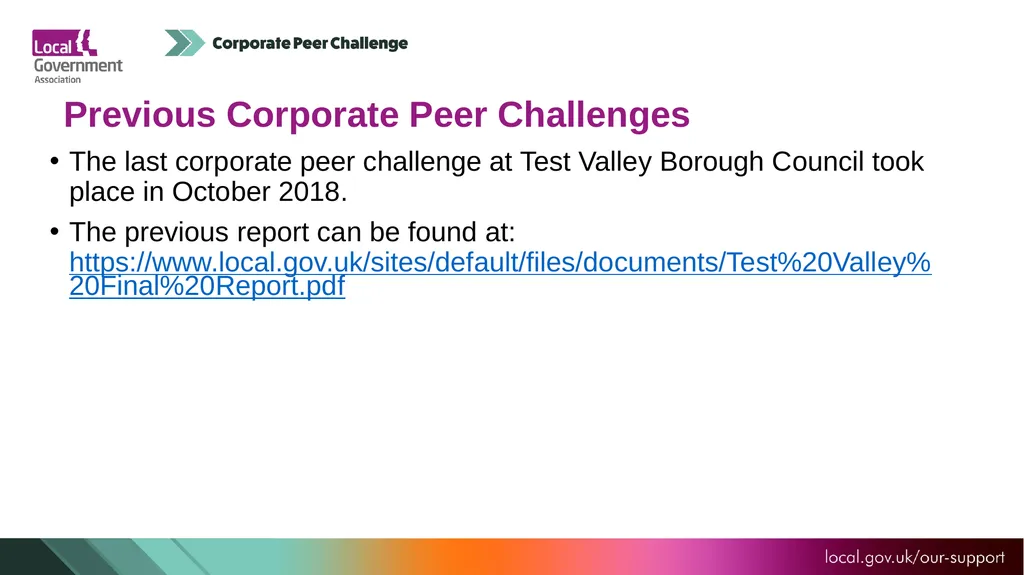 Test Valley Borough Council Corporate Peer - slide 25 of 25