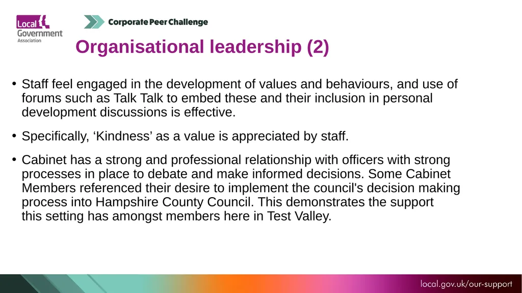 Test Valley Borough Council Corporate Peer - slide 12 of 25