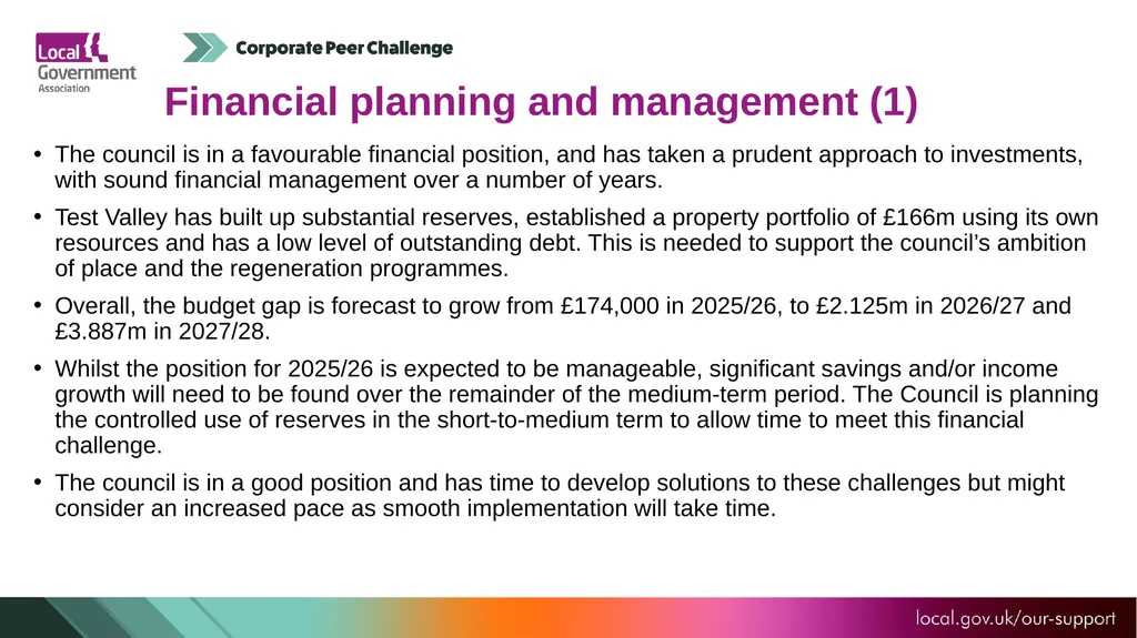 Test Valley Borough Council Corporate Peer - slide 17 of 25