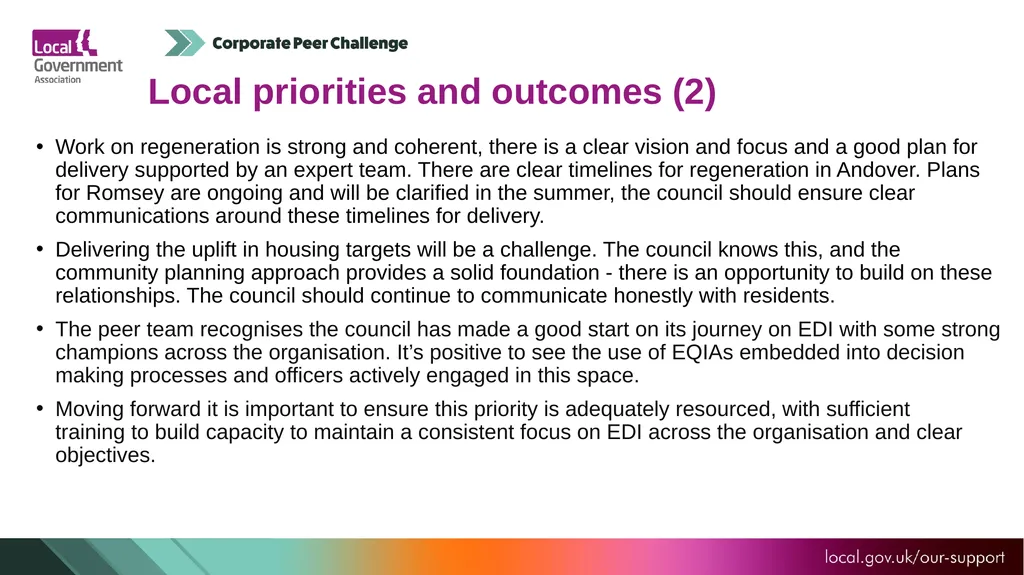 Test Valley Borough Council Corporate Peer - slide 10 of 25