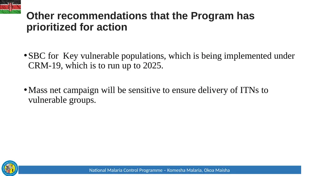 CRSPC Sub-regional NMCP and Partners Annual - slide 18 of 19