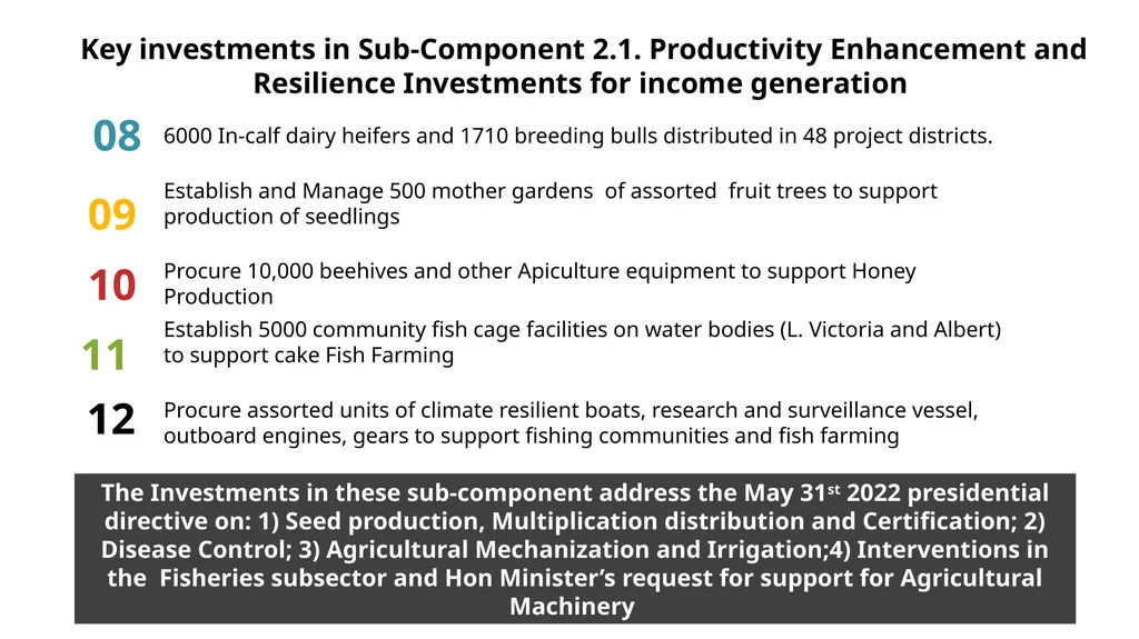 UGANDA CLIMATE SMART AGRICULTURAL TRANSFORMATION - slide 20 of 47