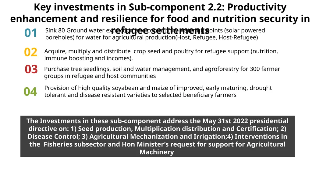 UGANDA CLIMATE SMART AGRICULTURAL TRANSFORMATION - slide 21 of 47