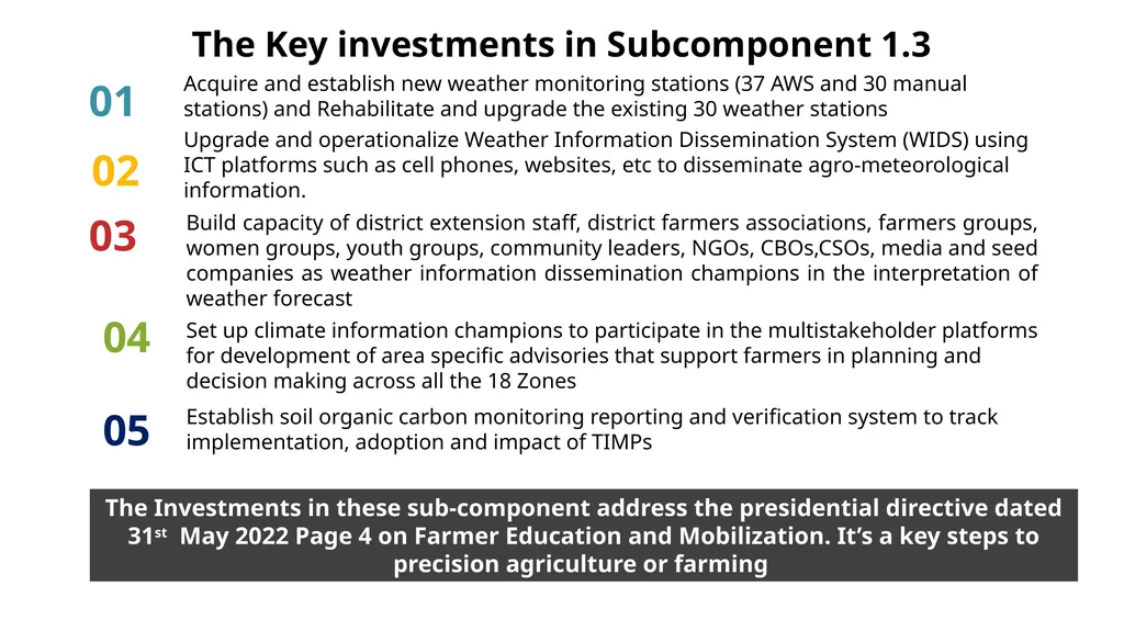 UGANDA CLIMATE SMART AGRICULTURAL TRANSFORMATION - slide 13 of 47