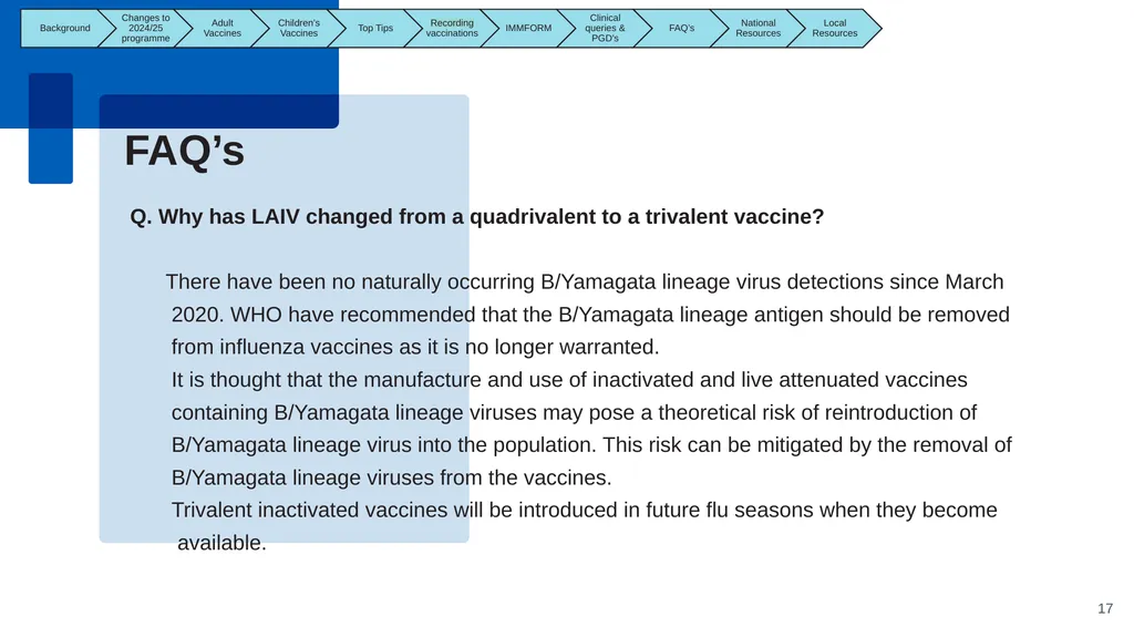 East Midlands GP Practice Flu Vaccination Toolkit - slide 17 of 21