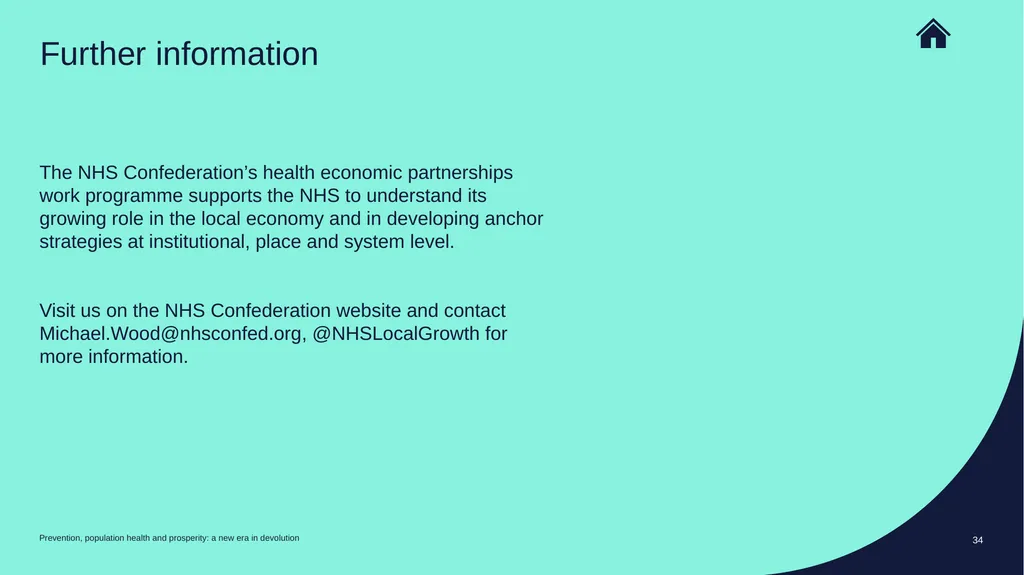 Our report in summary Prevention, population - slide 34 of 34