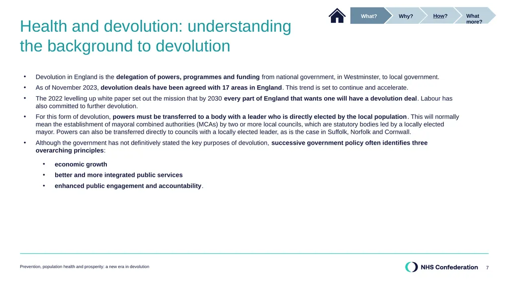 Our report in summary Prevention, population - slide 7 of 34