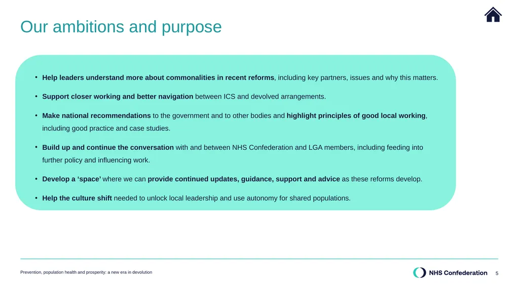 Our report in summary Prevention, population - slide 5 of 34