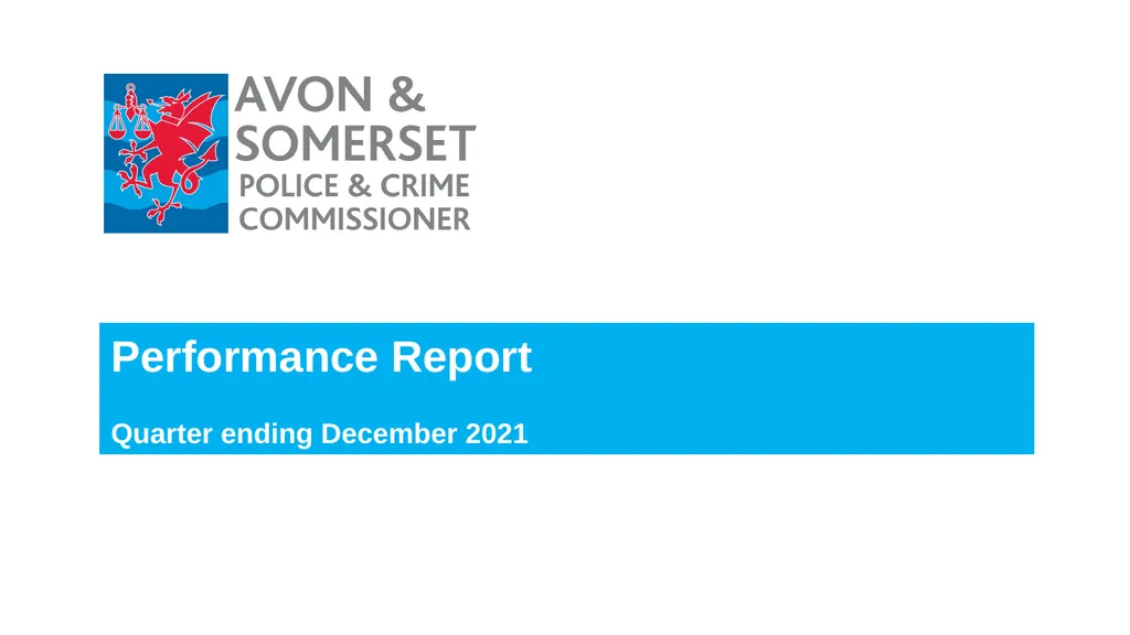 1 Performance Report Quarter ending December 2021 - slide 1 of 12