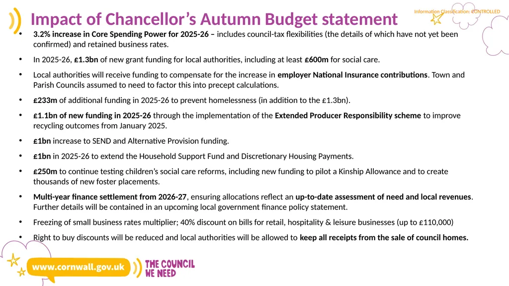 Cornwall Council Finance Briefing and Second Homes - slide 9 of 19