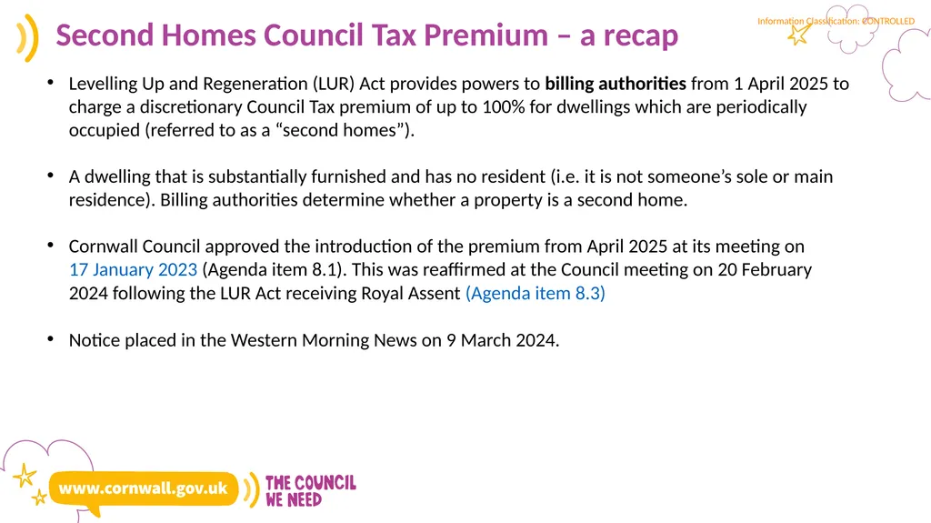 Cornwall Council Finance Briefing and Second Homes - slide 12 of 19