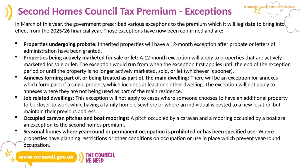 Cornwall Council Finance Briefing and Second Homes - slide 13 of 19