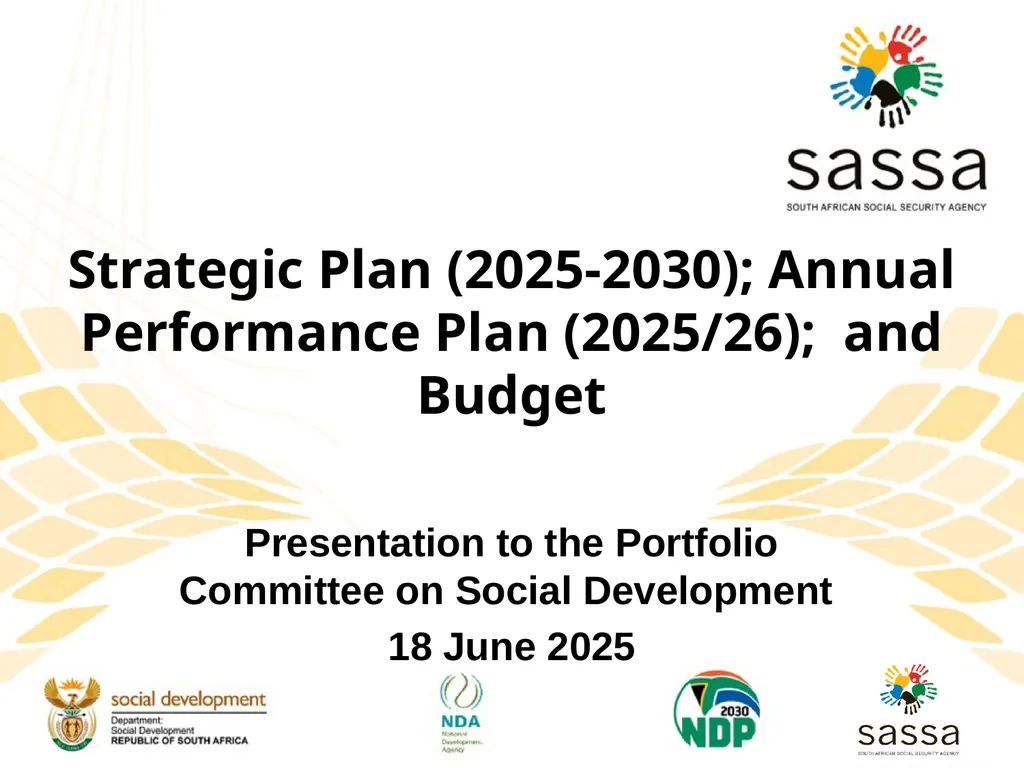 Strategic Plan (2025-2030); Annual Performance - slide 1 of 41