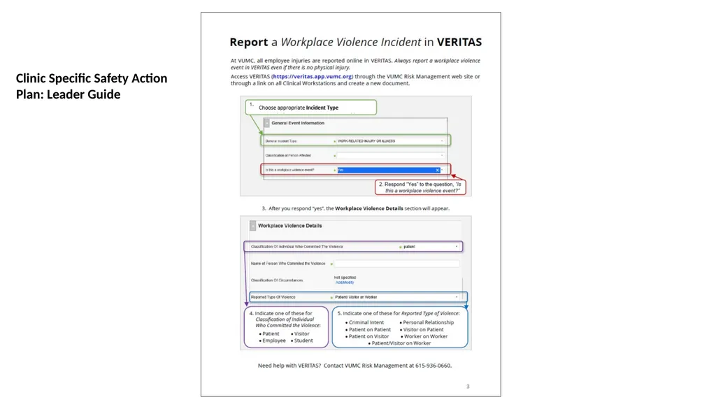 VMG Workplace Violence Prevention Committee: - slide 11 of 12