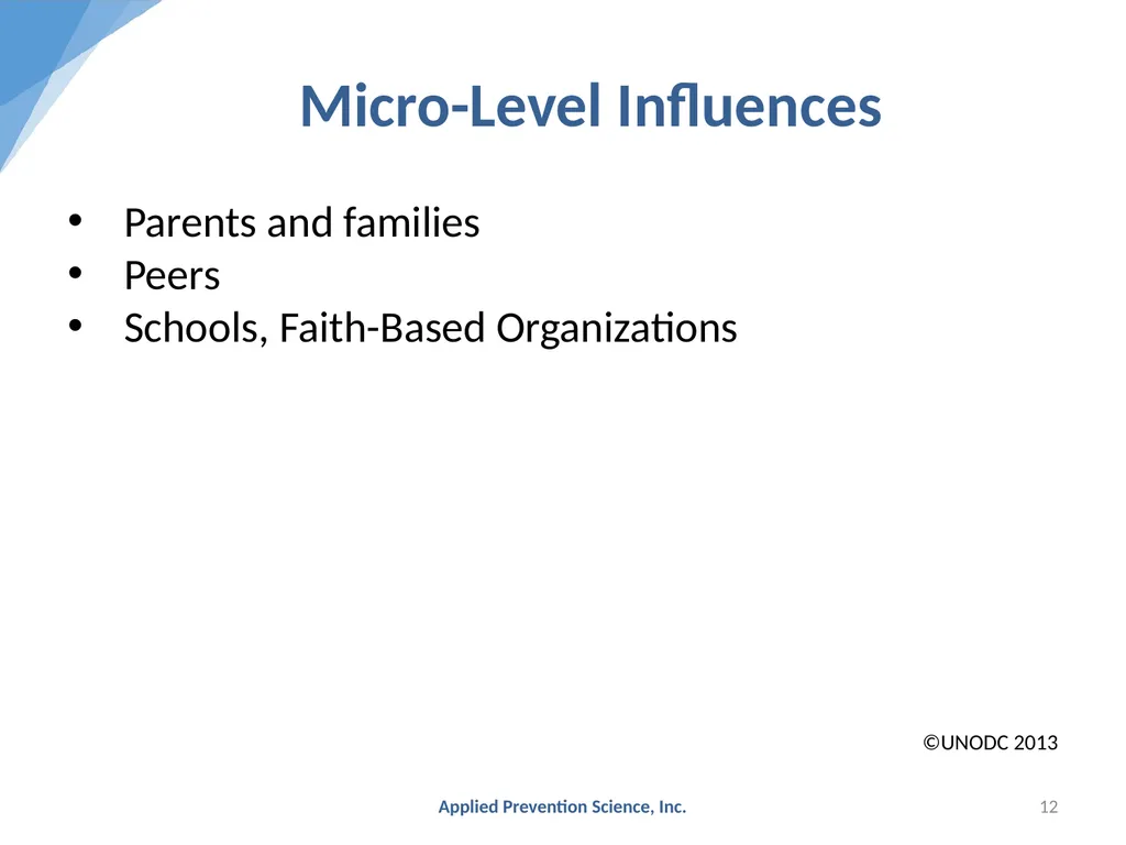 Evidence-Based Prevention: The Universal - slide 12 of 29