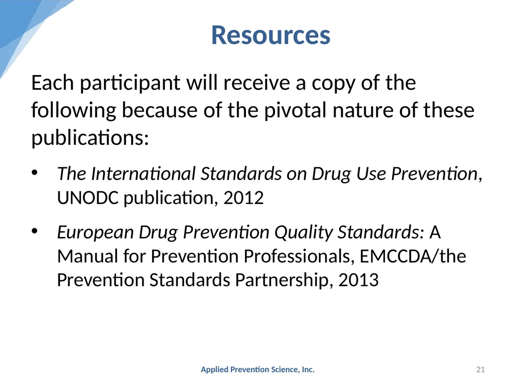 Evidence-Based Prevention: The Universal - slide 21 of 29