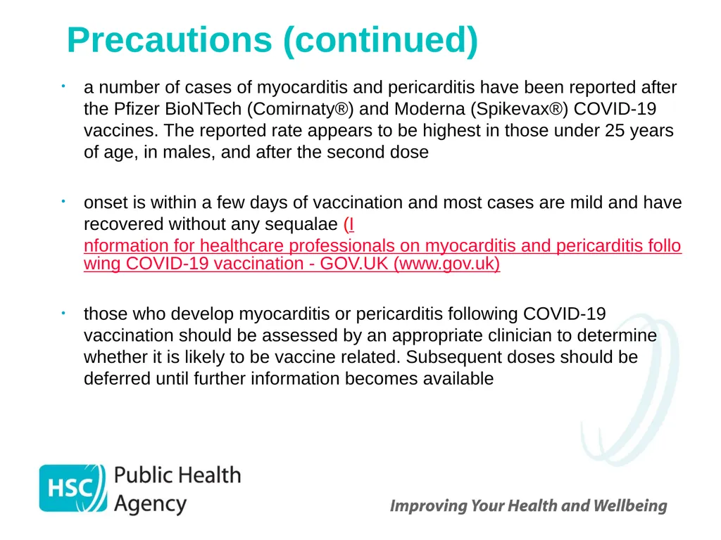 COVID-19 Vaccination programme for childbearing - slide 30 of 32