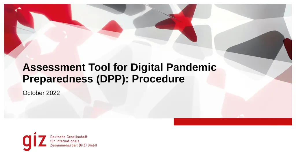Assessment Tool for Digital Pandemic Preparedness - slide 1 of 30
