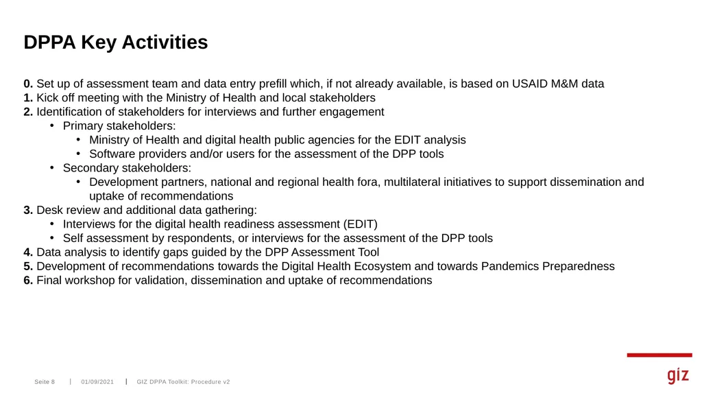 Assessment Tool for Digital Pandemic Preparedness - slide 8 of 30
