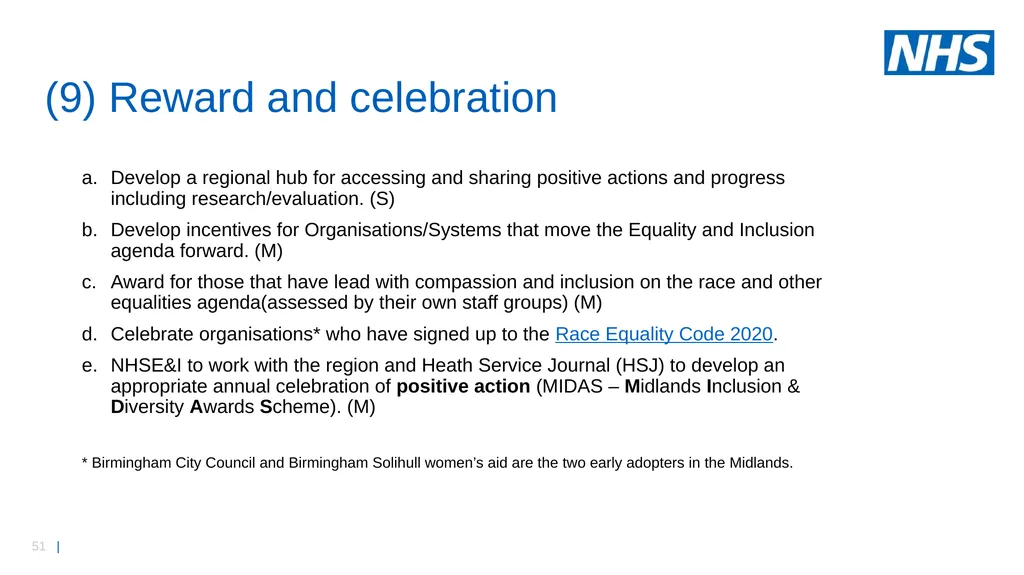 Midlands workforce, race, equality and inclusion - slide 51 of 58
