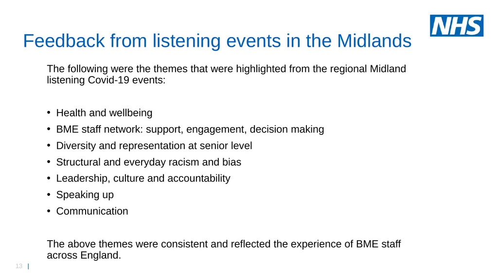 Midlands workforce, race, equality and inclusion - slide 13 of 58