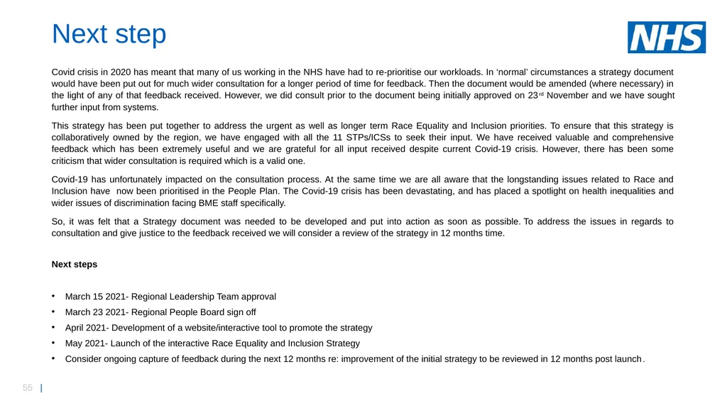 Midlands workforce, race, equality and inclusion - slide 55 of 58