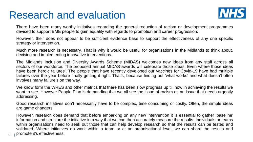 Midlands workforce, race, equality and inclusion - slide 53 of 58
