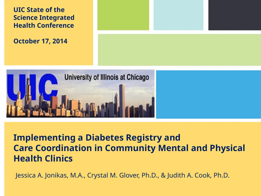 Implementing a Diabetes Registry and Care - slide 1 of 35