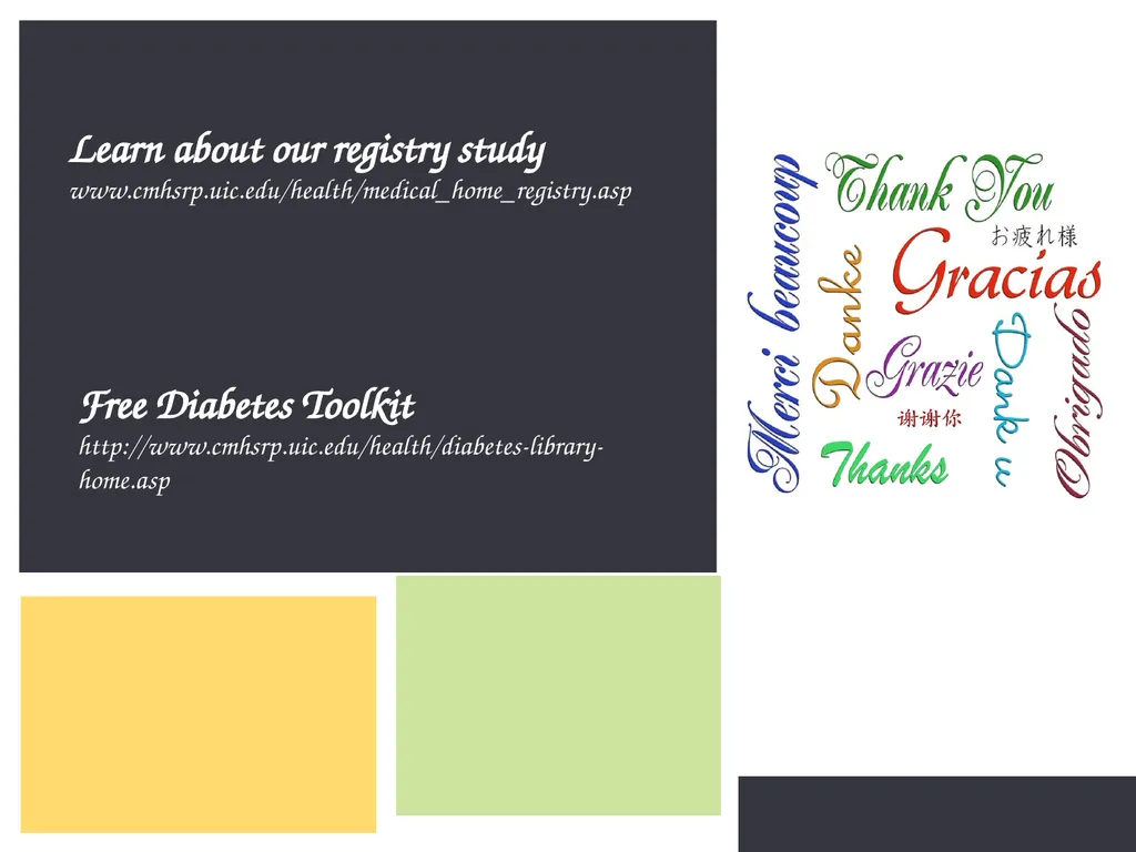 Implementing a Diabetes Registry and Care - slide 35 of 35