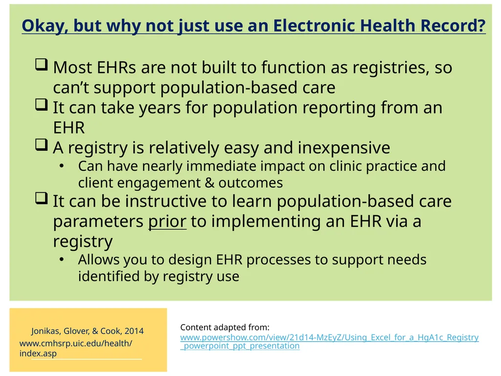 Implementing a Diabetes Registry and Care - slide 16 of 35