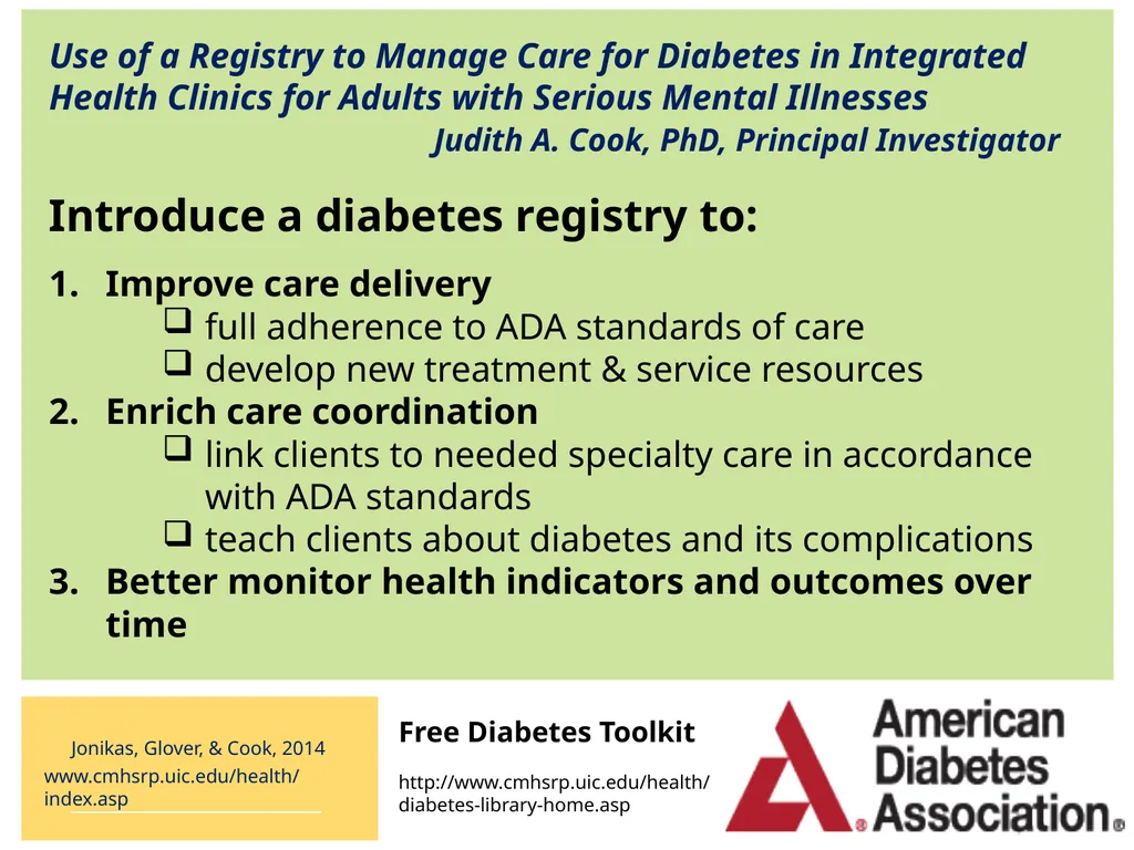 Implementing a Diabetes Registry and Care - slide 7 of 35