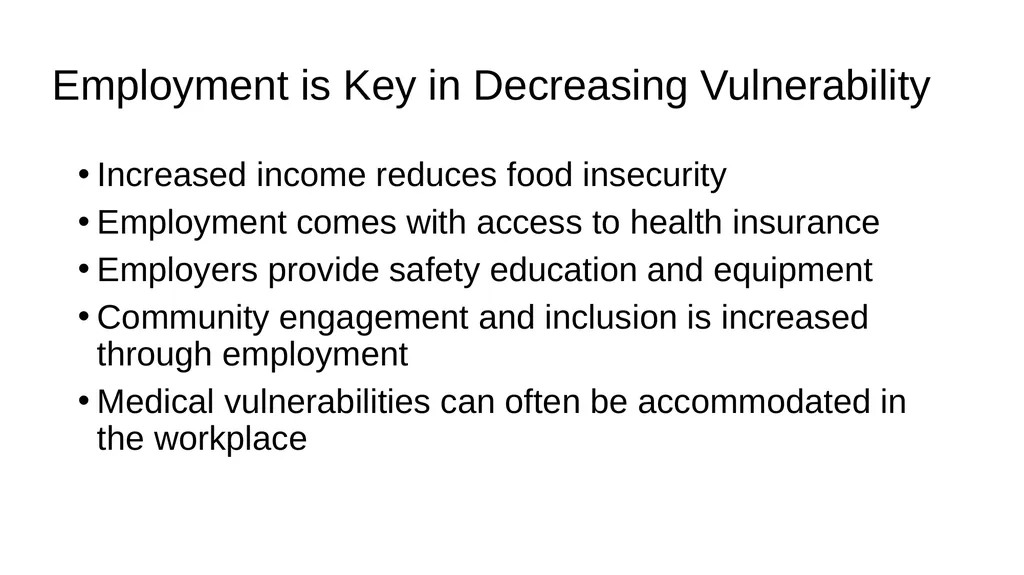 Employment for People with Disabilities: - slide 7 of 11