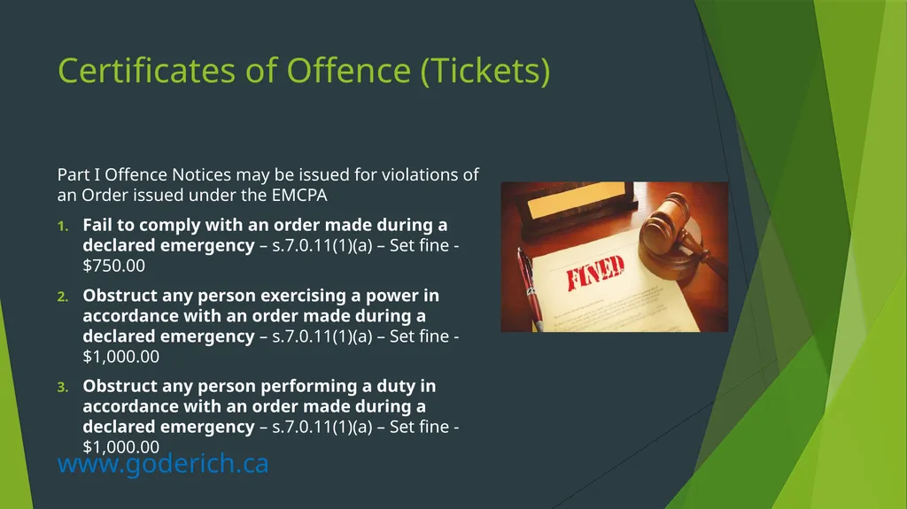 Municipal Enforcement Orders Made Under The - slide 23 of 27