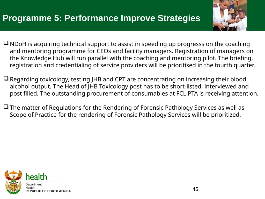 QUARTER ONE TO QUARTER THREE Performance PORTFOLIO - slide 45 of 95