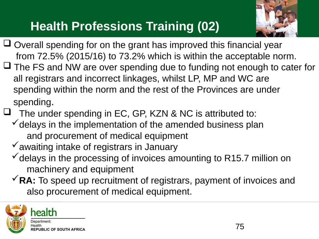 QUARTER ONE TO QUARTER THREE Performance PORTFOLIO - slide 75 of 95