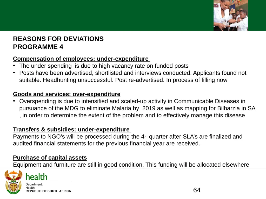 QUARTER ONE TO QUARTER THREE Performance PORTFOLIO - slide 64 of 95