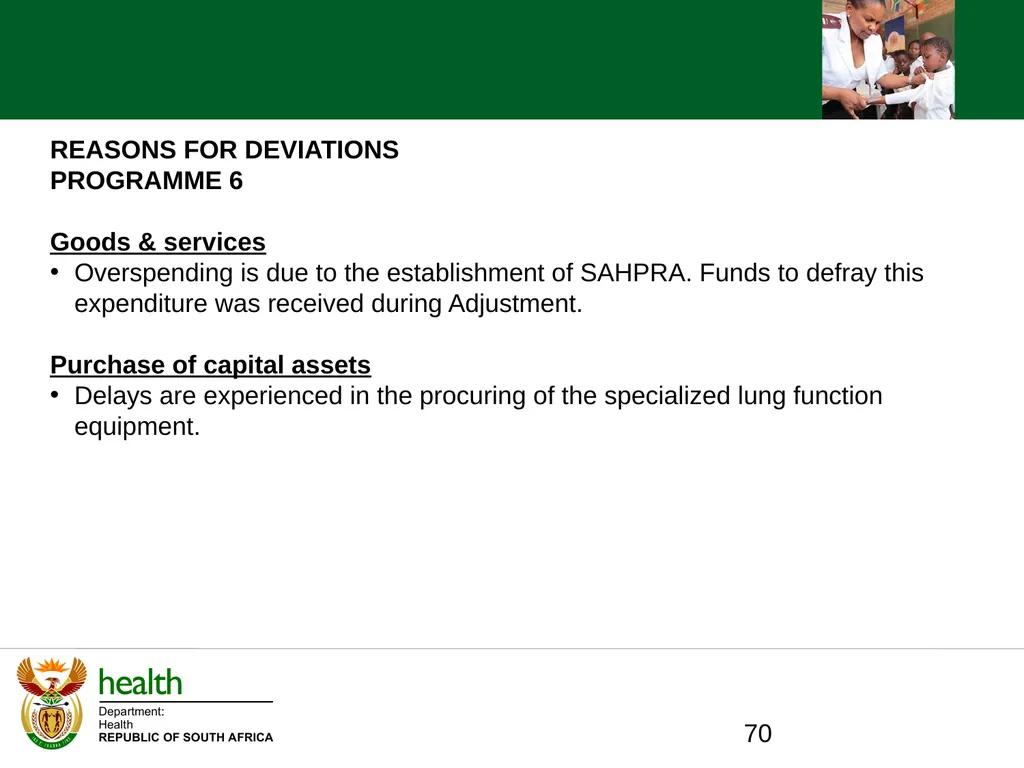 QUARTER ONE TO QUARTER THREE Performance PORTFOLIO - slide 70 of 95