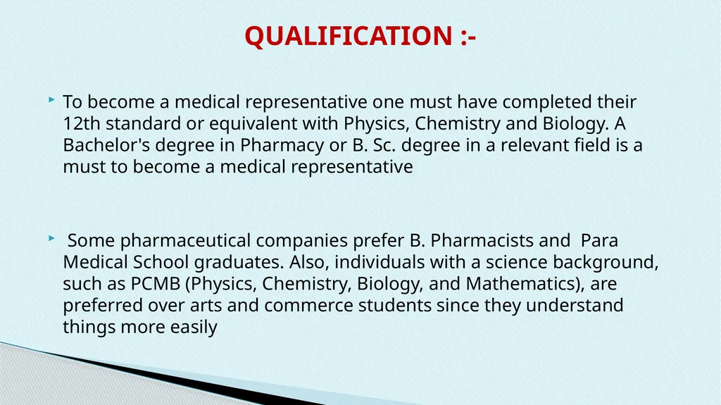 IT Enabled Medical Sales Representative Module 1 - slide 5 of 9