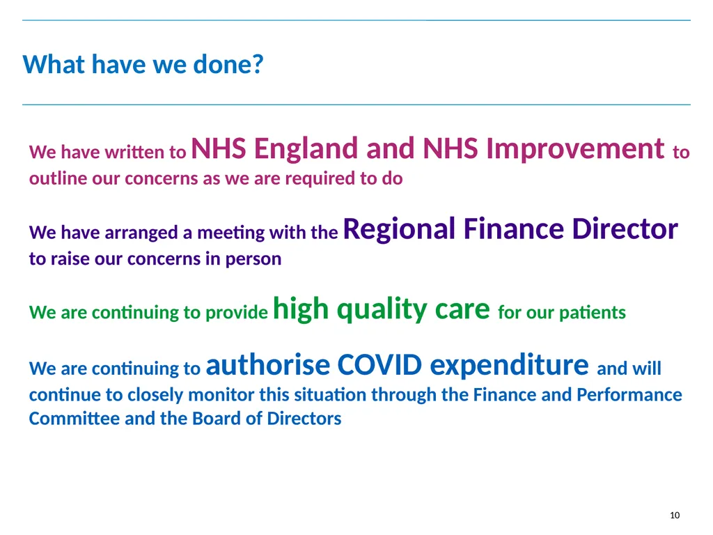 Chief Executive’s update Board of Directors 27 - slide 10 of 13