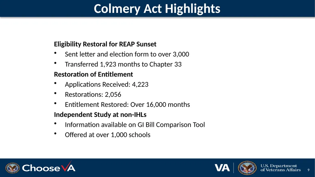VFW Training Conference Terry Warren, Education - slide 9 of 19