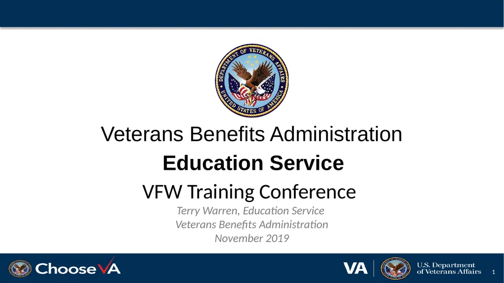 VFW Training Conference Terry Warren, Education - slide 1 of 19