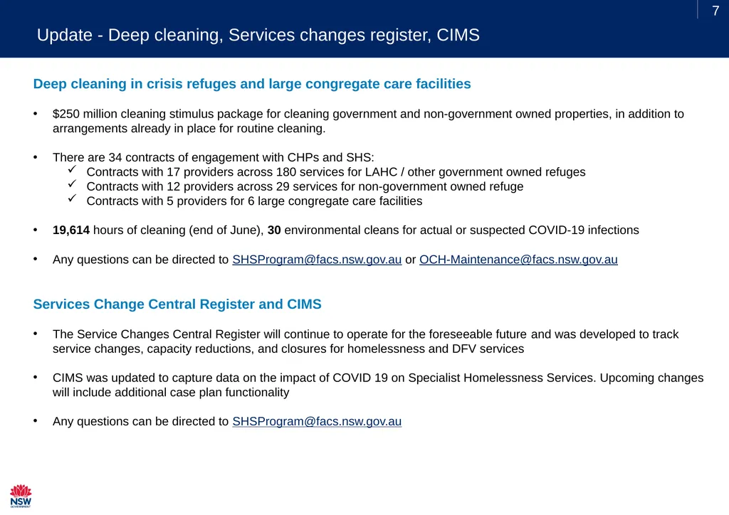 SHS Sector Webinar Thursday 13 August 2020 - slide 7 of 14