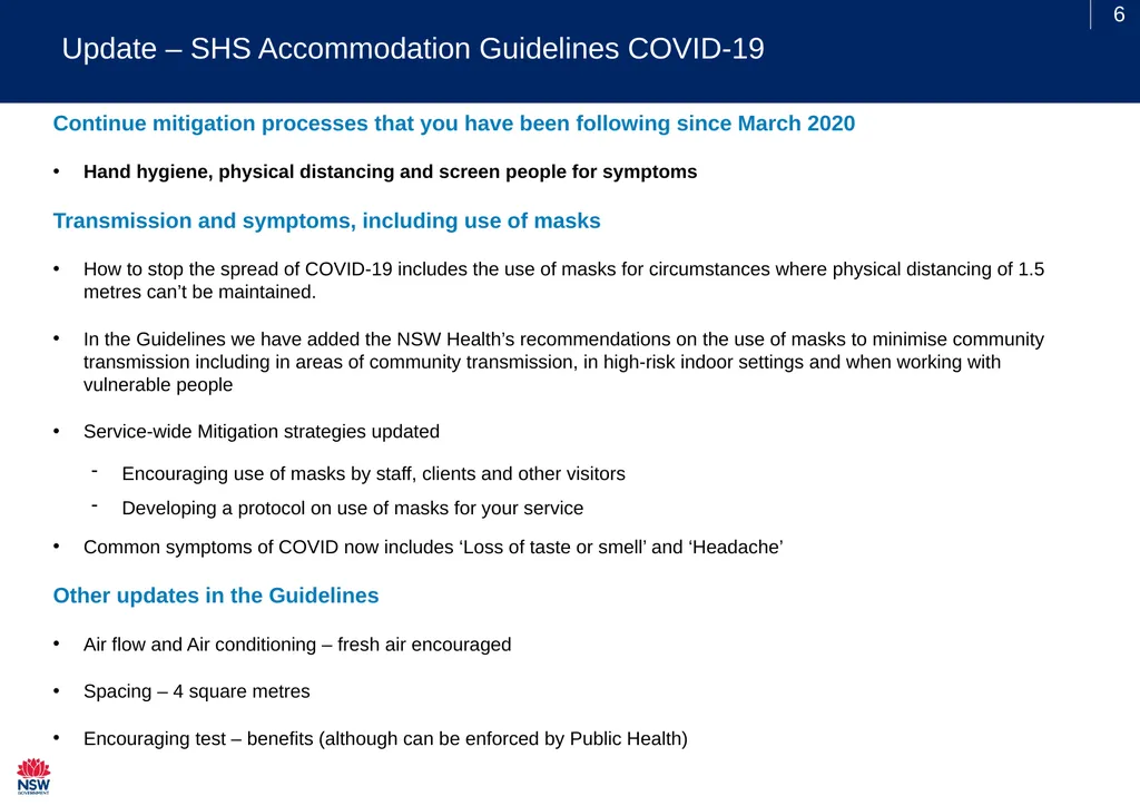 SHS Sector Webinar Thursday 13 August 2020 - slide 6 of 14