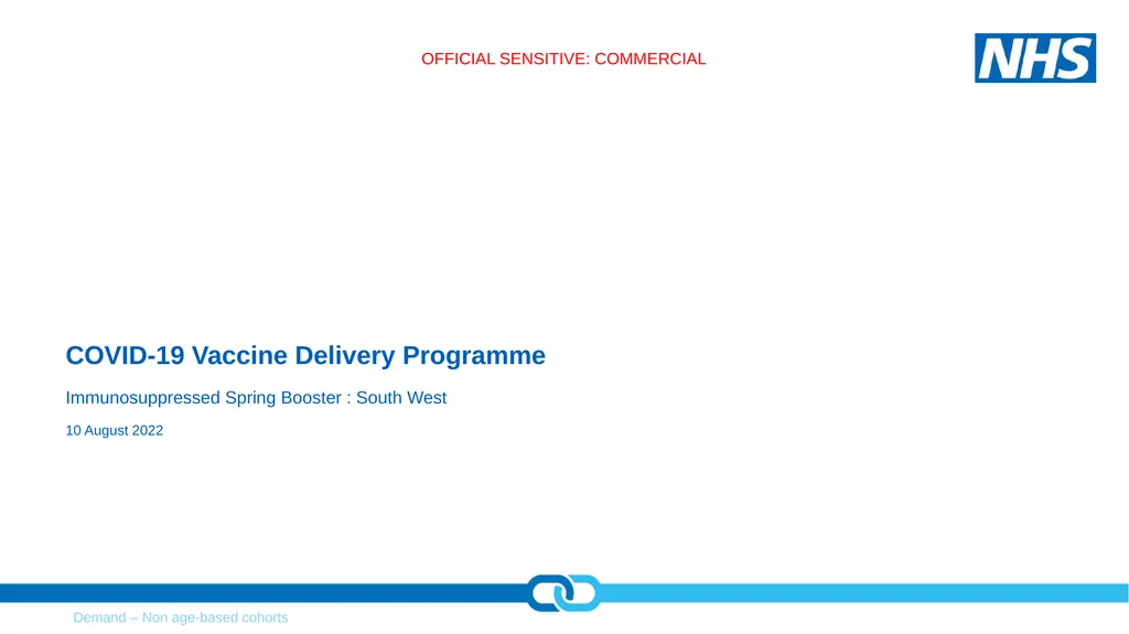 Demand – Non age-based cohorts COVID-19 Vaccine - slide 1 of 19