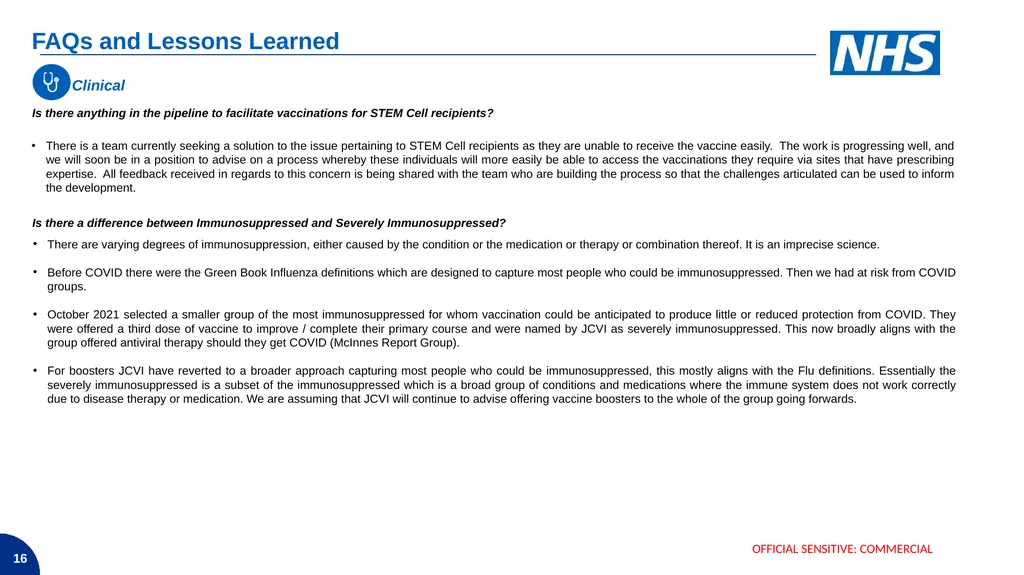 Demand – Non age-based cohorts COVID-19 Vaccine - slide 16 of 19
