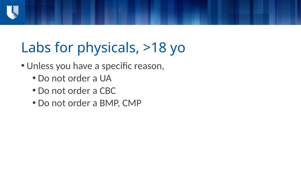 Review of labs and … some TESTS I WISH YOU’D - slide 38 of 47