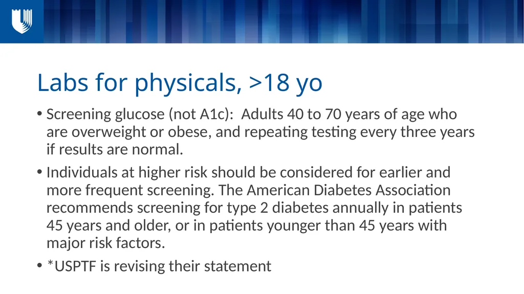 Review of labs and … some TESTS I WISH YOU’D - slide 40 of 47