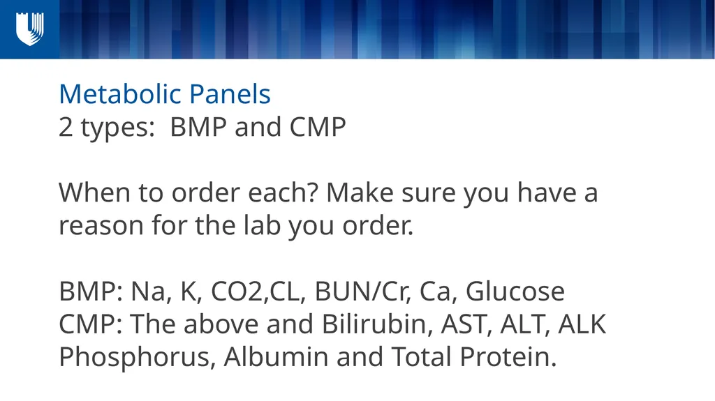 Review of labs and … some TESTS I WISH YOU’D - slide 4 of 47